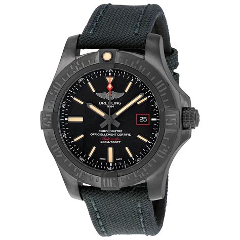 breitling avenger black dial|breitling avenger blackbird watch.